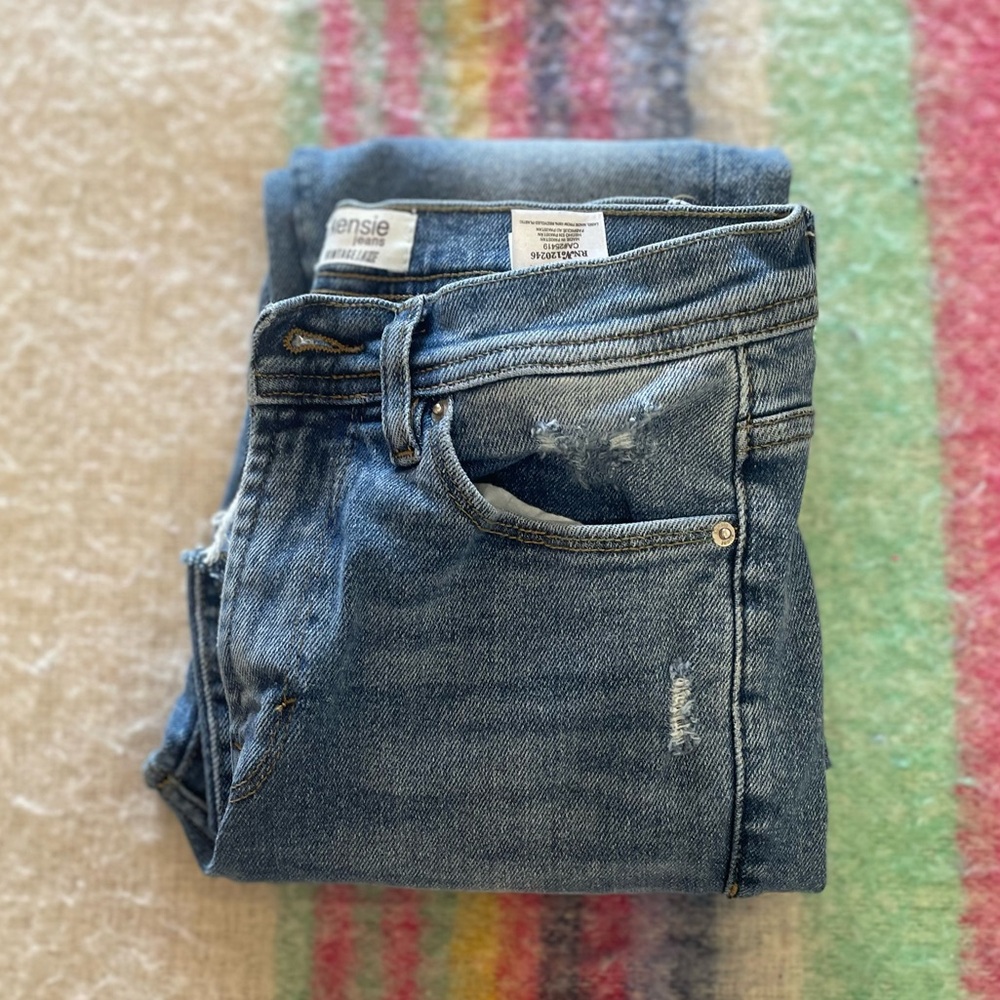 Kensie Distressed Blue Boyfriend Jeans
